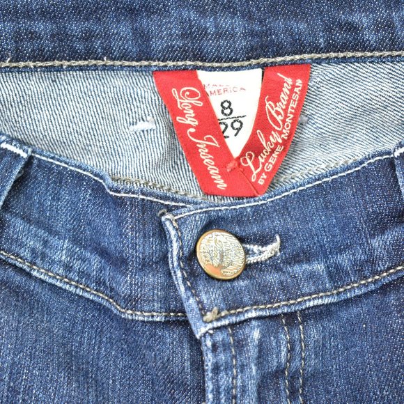 Lucky Brand Women's 8 x 29 Sundown Wide Leg Mid Rise Jeans Blue Inseam 30 inch - Picture 13 of 15